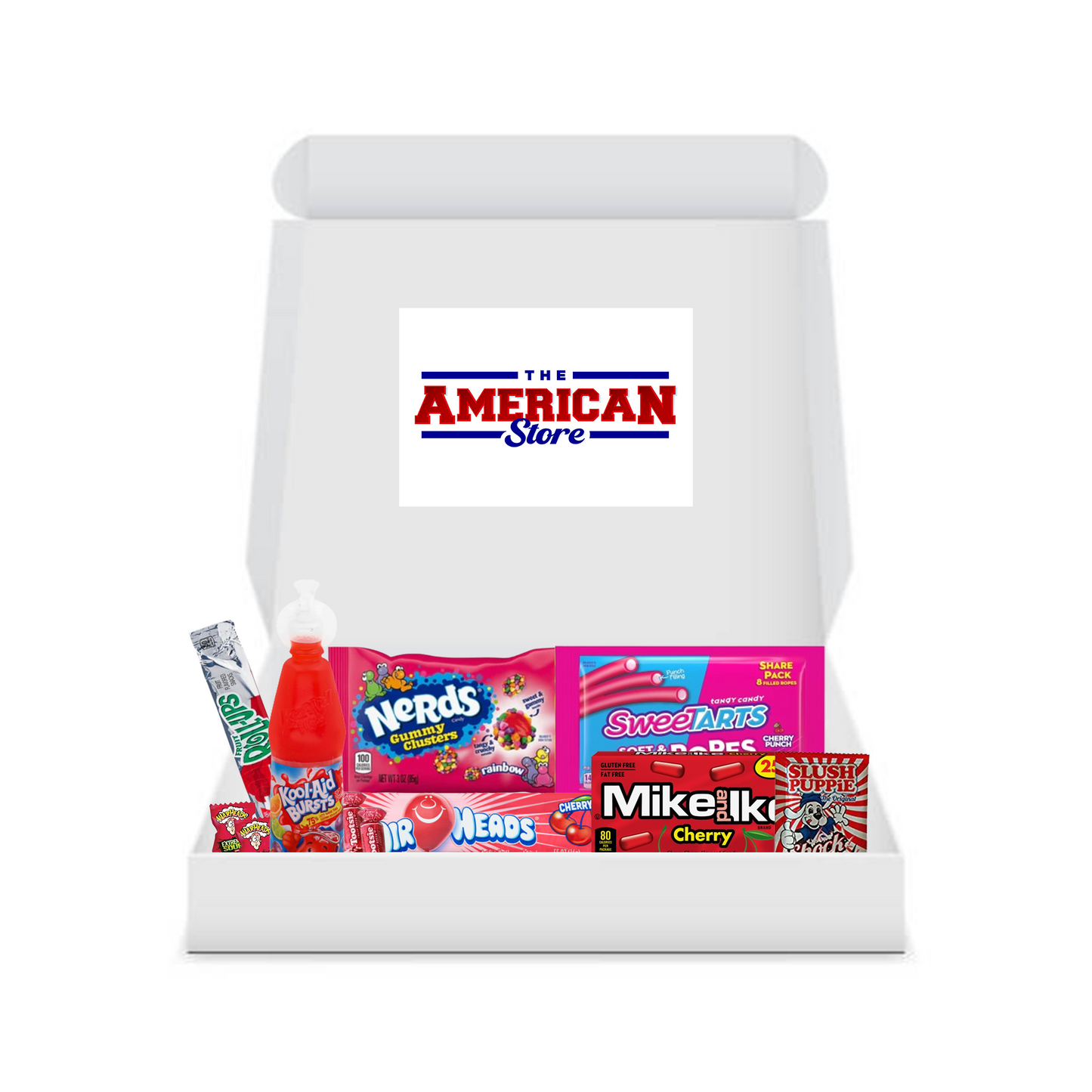 RARE REDS! - Assortment of Exotic Red American Sweets Packaged in A Retro Gift Hamper - Includes Candy Brands Loved Worldwide!