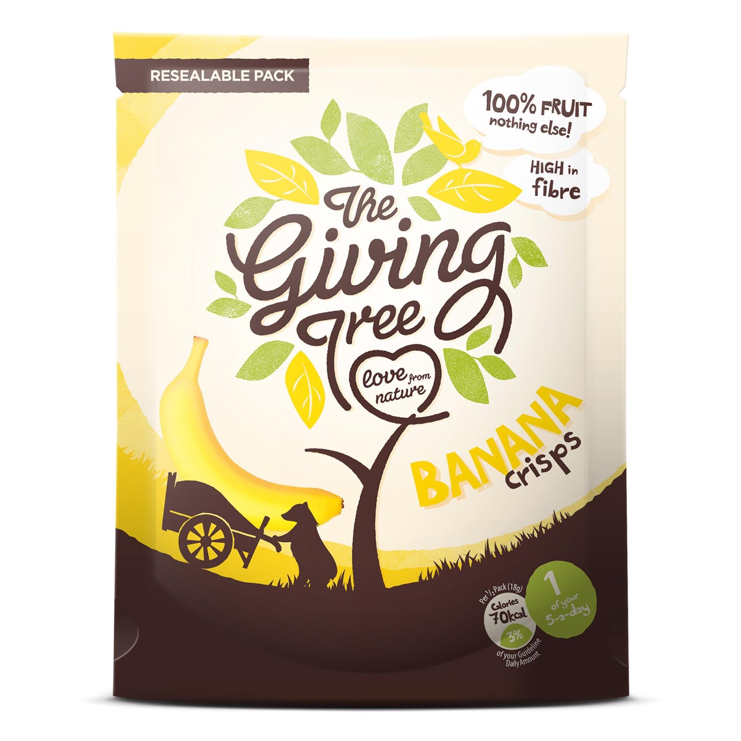 The Giving Tree Freeze Dried Banana Crisps 18g