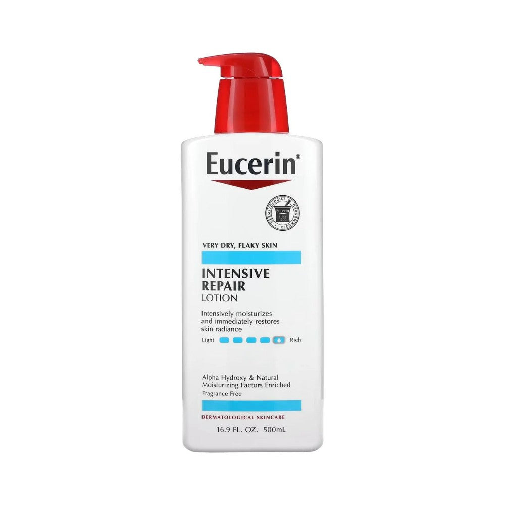 Eucerin Intense Repair Lotion Fragrance Free Body Moisturizer 16.9oz (500ml)