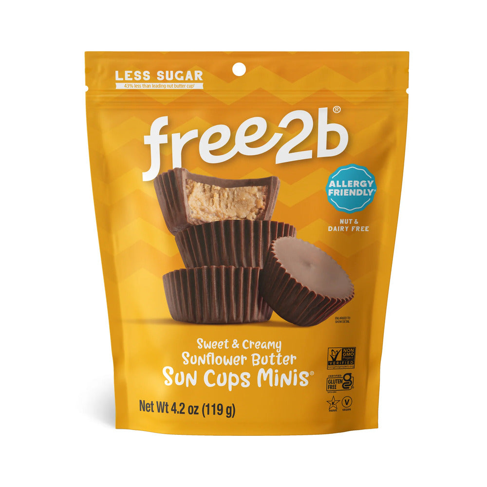 Free2b Sunflower Butter Chocolate Cups Peg Bag 4.2oz (119g)