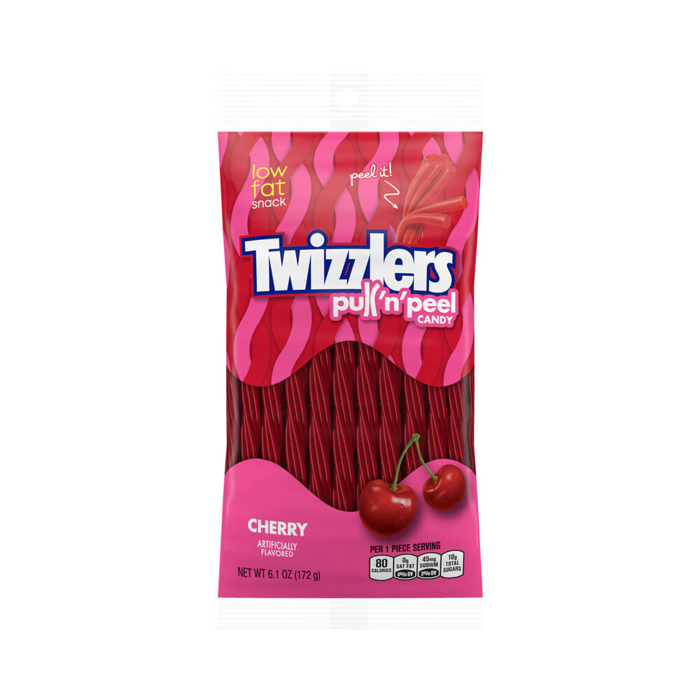 Twizzlers Cherry Pull n' Peel Peg Bag 6.1oz (172g)