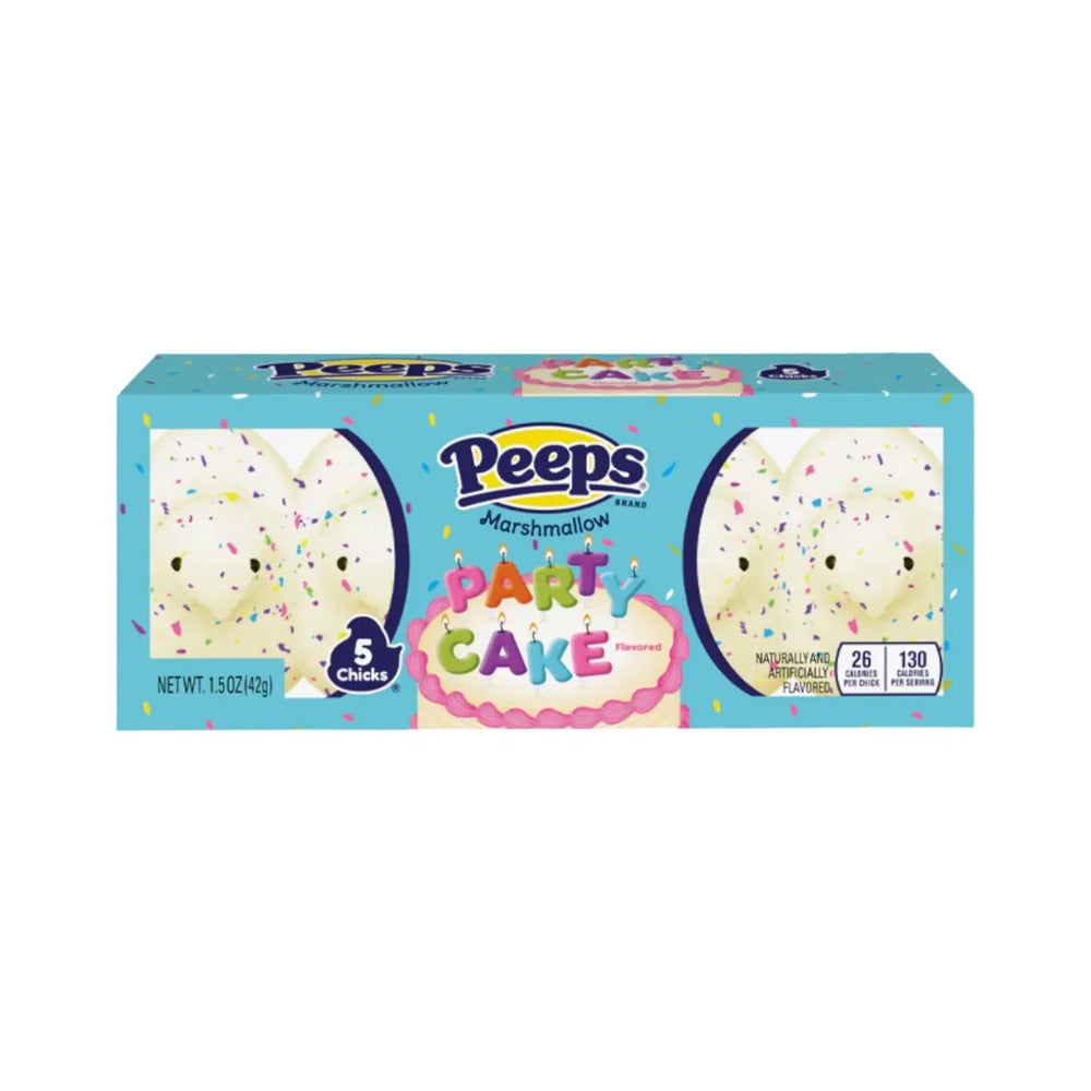 Peeps Easter Party Cake Chicks Marshmallow 5 Count 1.5oz (43g)