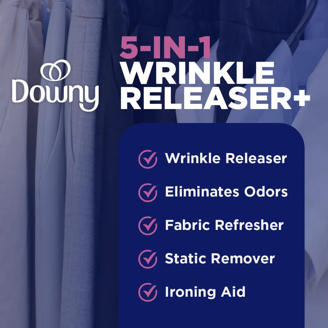 Downy Wrinkle Releaser and Refresher Fabric Spray Fresh Scent I Travel Size 3oz (90ml)