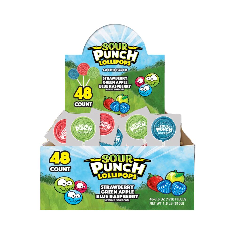 Sour Punch Pops 17g - Case (48 Units)