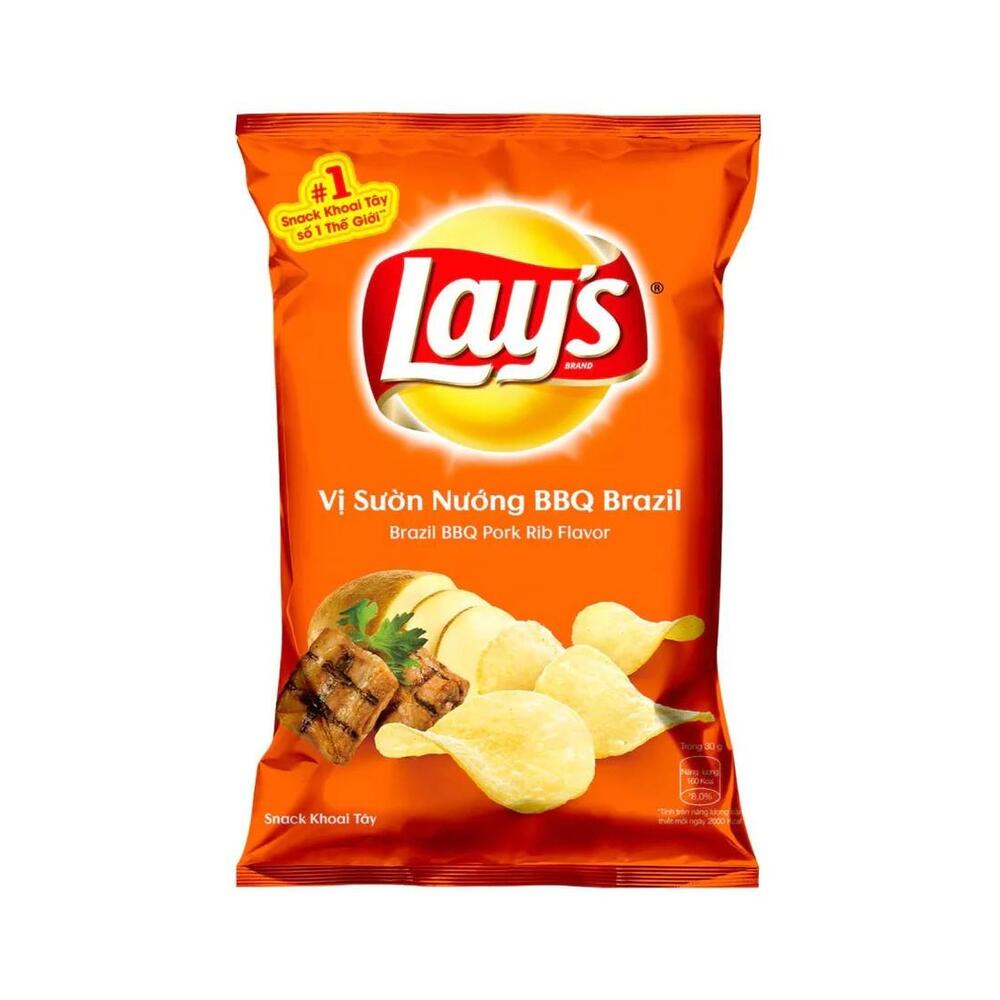 Lay's potato snack Brazil BBQ Pork Rib Flavor 54g