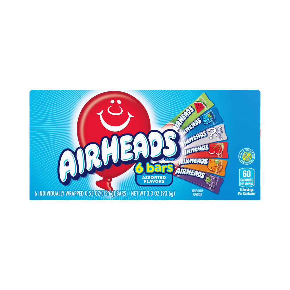 Airheads Assorted Flavours Theater Box 3.3oz (94g)