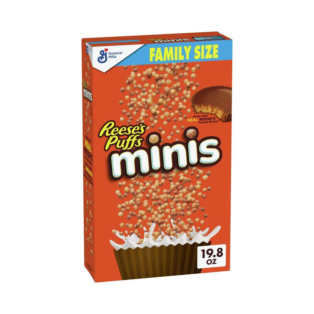 Reeses Puffs Minis Cereal Family Size 19.8oz (561g)