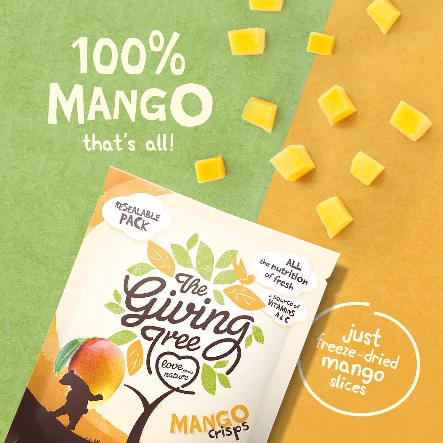 The Giving Tree Freeze Dried Mango Crisps 18g