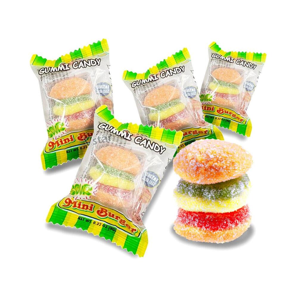 efrutti Individually Wrapped Gummi Mini Sour Burger 0.32oz (9g)