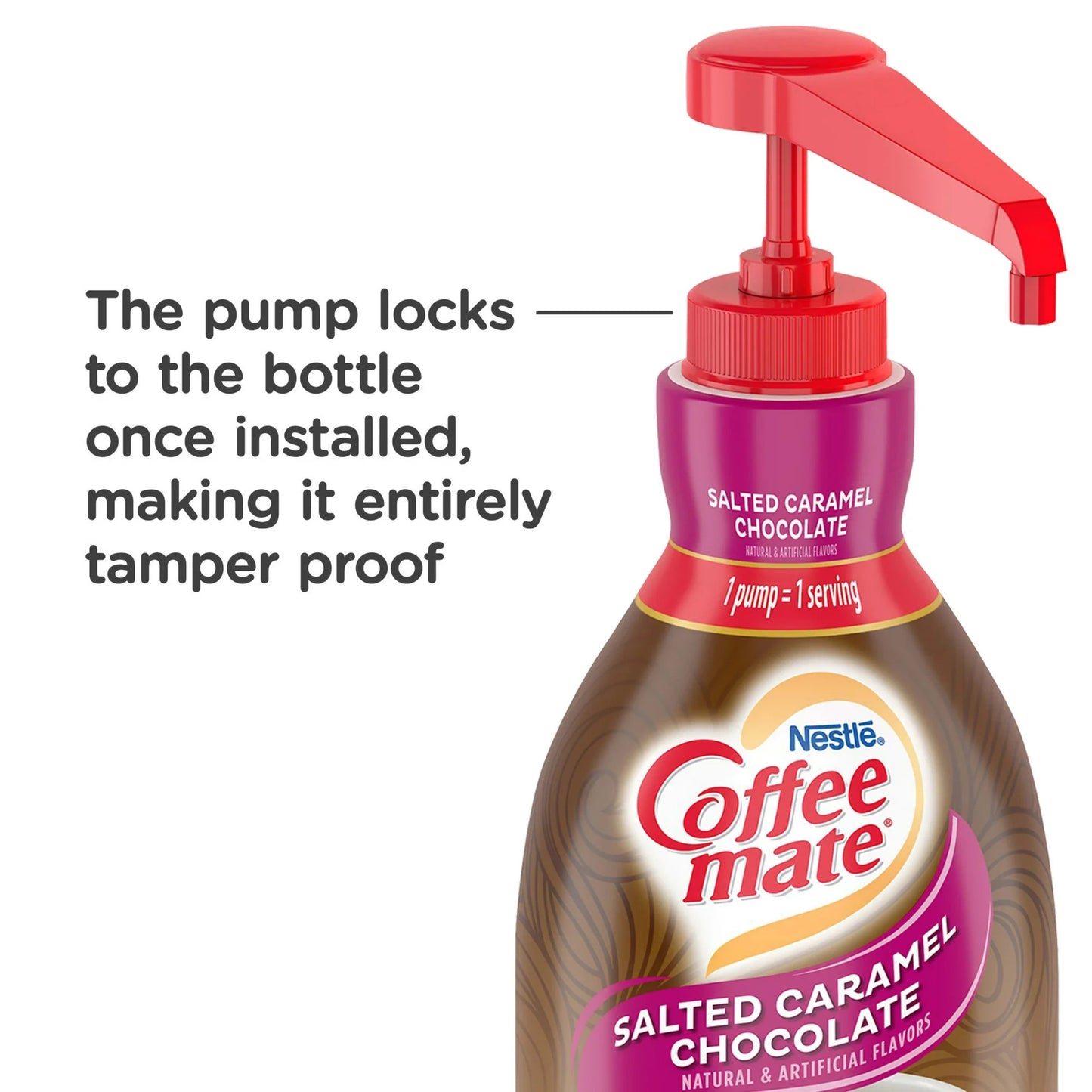 Coffee Mate Liquid Creamer Pump Bottle Salted Caramel Chocolate 50.7oz (1.5L)