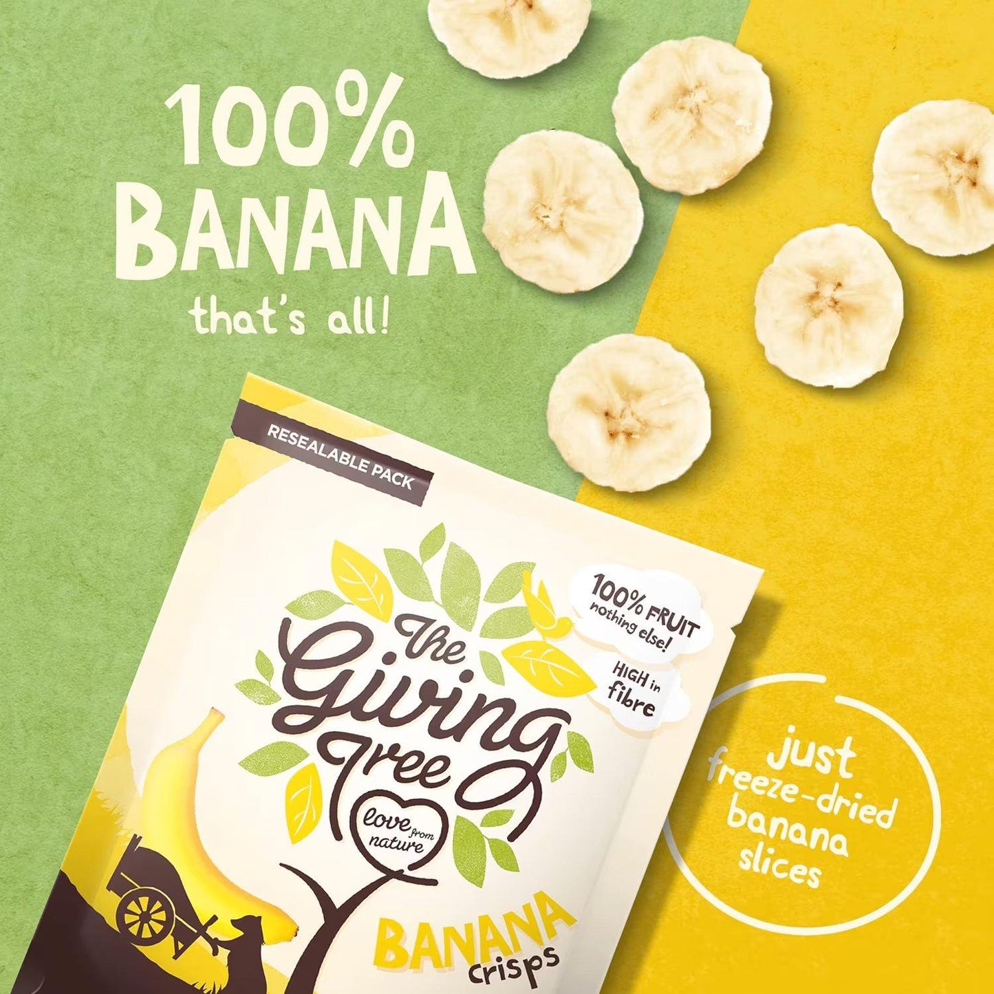 The Giving Tree Freeze Dried Banana Crisps 38g