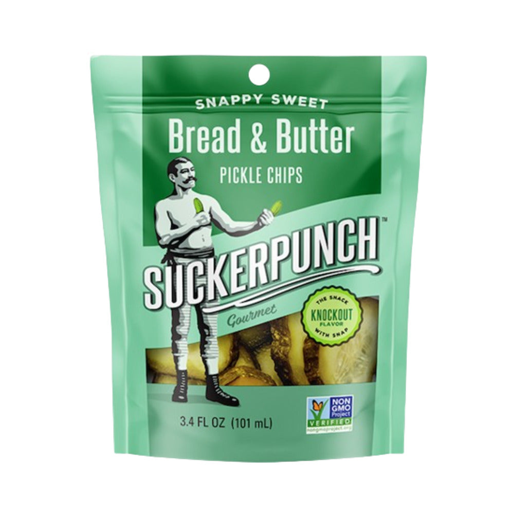 Suckerpunch Gourmet Bread And Butter Pickle Chip Single Serve Pouch 3.4oz (101ml)