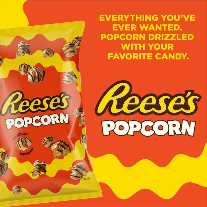 Reeses Peanut Butter Creme Drizzled Popcorn 2.25oz (64g)