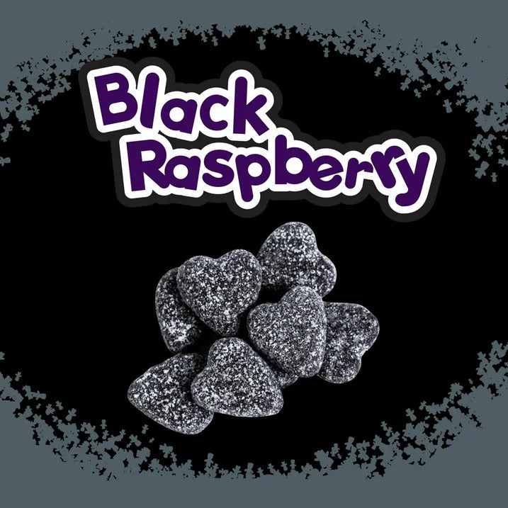 SOUR PATCH KIDS Sour Hearts Black Raspberry Soft & Chewy Candy, Valentines Candy 3.08oz (87g)