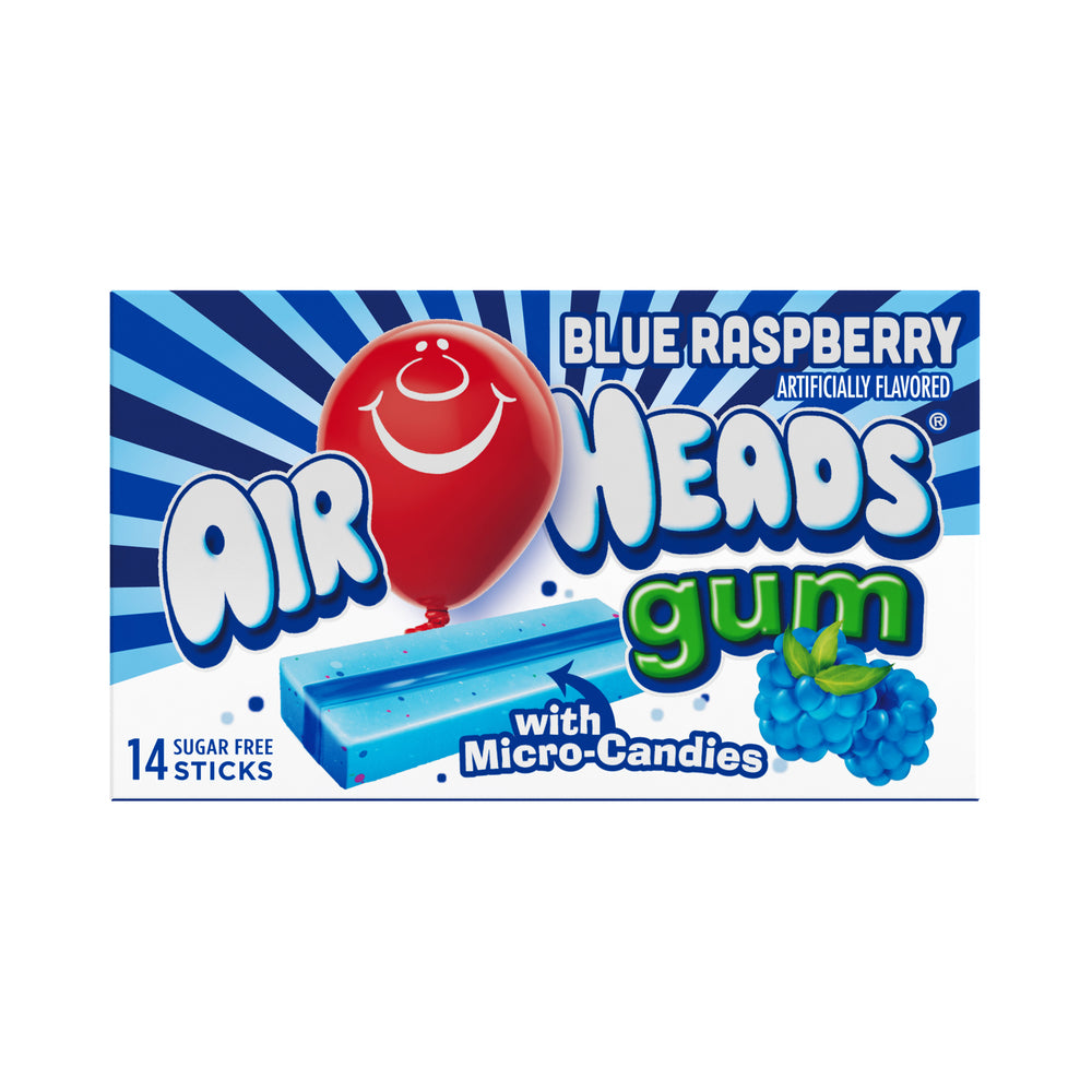 Airheads Gum Blue Raspberry 1.185oz (34g)