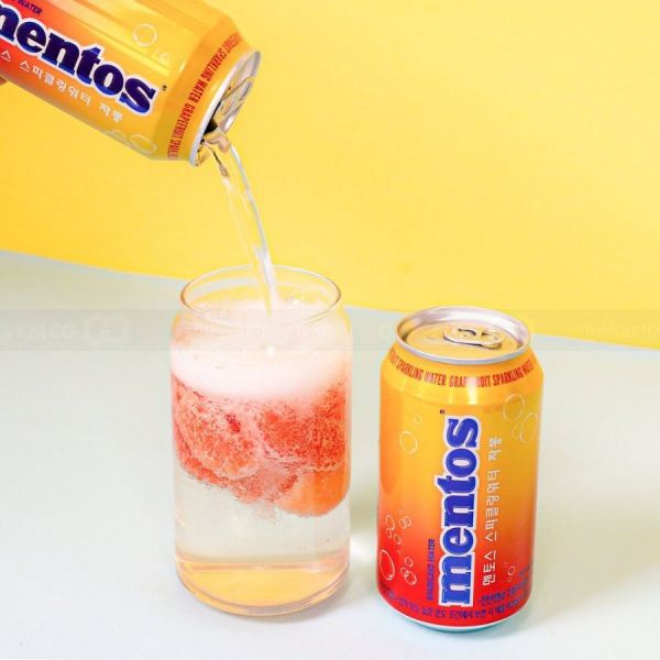 Mentos Grapefruit Flavoured Sparkling Water 355ml I Korea