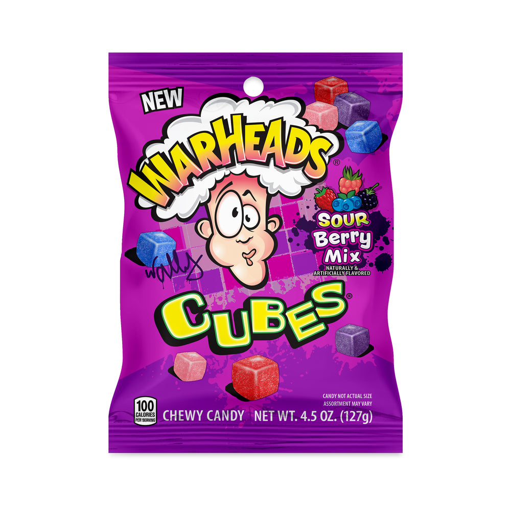Warheads Berry Cubes Peg Bag 4.5oz (127g)