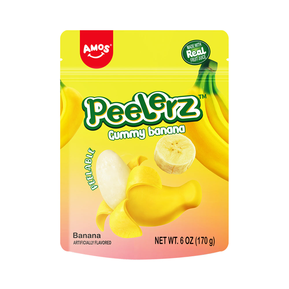 Amos Peelerz Banana Gummy Candy 6oz (170g)