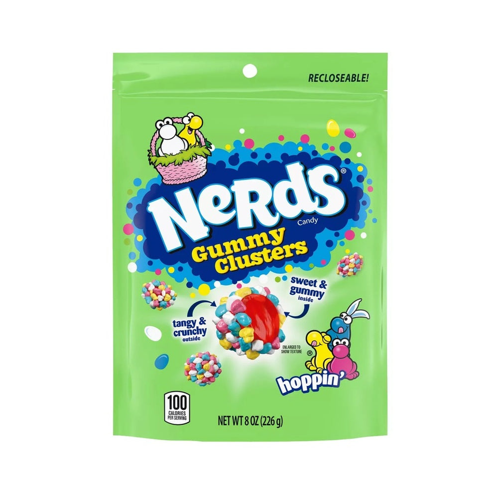 Nerds Gummy Clusters Hoppin Easter Candy Resealable Bag 8oz (226g)