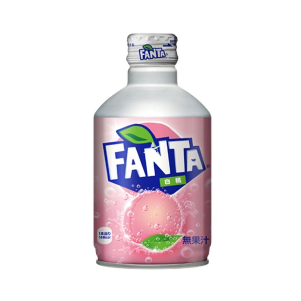 Fanta White Peach Metal Bottle 300ml