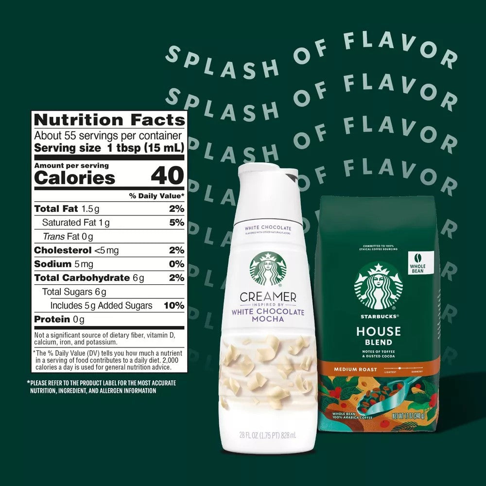 Starbucks Creamer White Chocolate Mocha 28oz (828ml)