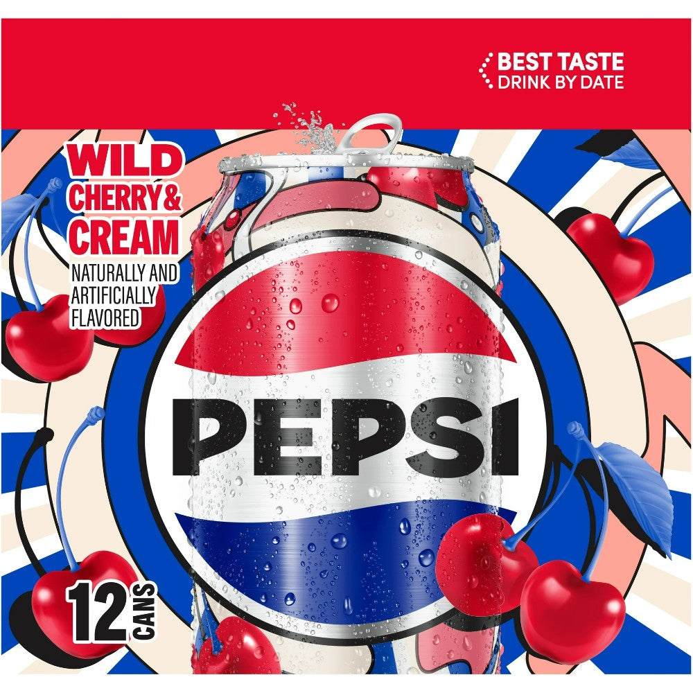 Pepsi Wild Cherry & Cream 12oz (355ml)