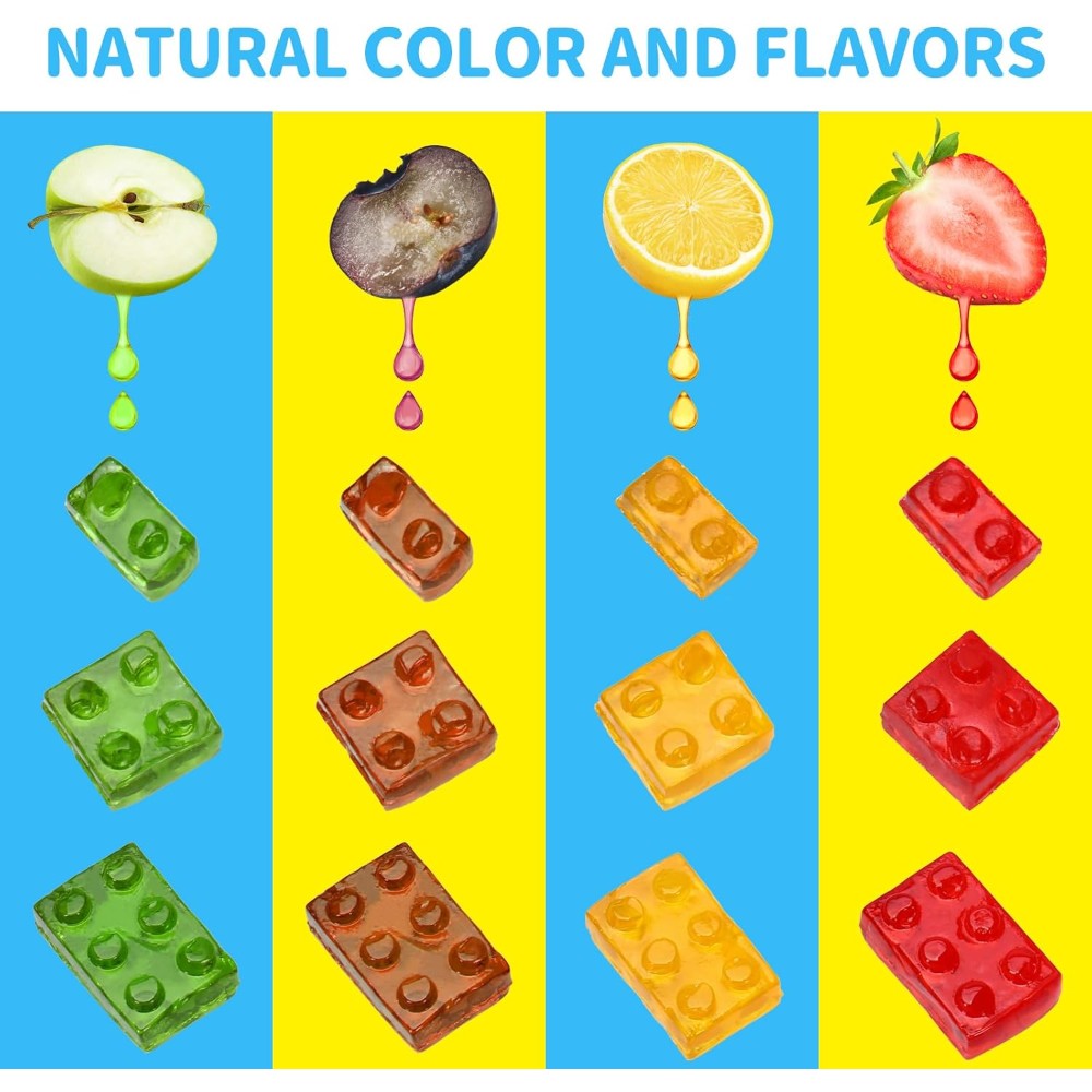 Amos 4D Gummy Blocks Mix Fruit Flavour 7oz (198g)