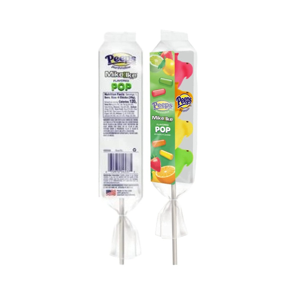 Peeps Easter Mike & Ike Marshmallow Chick Pops 4's 1.38oz (39g)