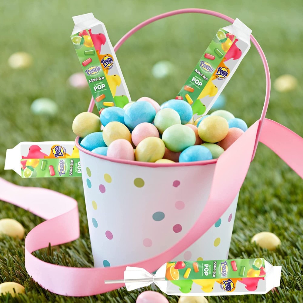 Peeps Easter Mike & Ike Marshmallow Chick Pops 4's 1.38oz (39g)