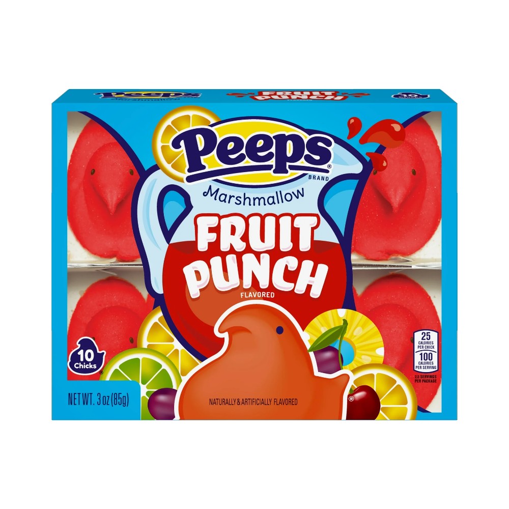 Peeps Easter Chicks Fruit Punch Marshmallow 10 Count 3oz (85g)