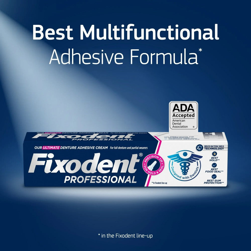 Fixodent Professional Denture Adhesive Cream 1.8oz (51g)