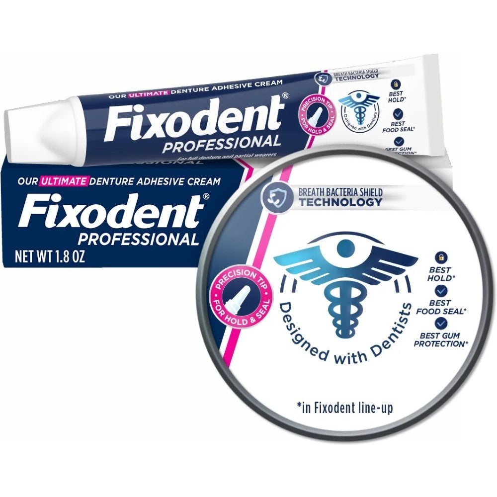 Fixodent Professional Denture Adhesive Cream 1.8oz (51g)