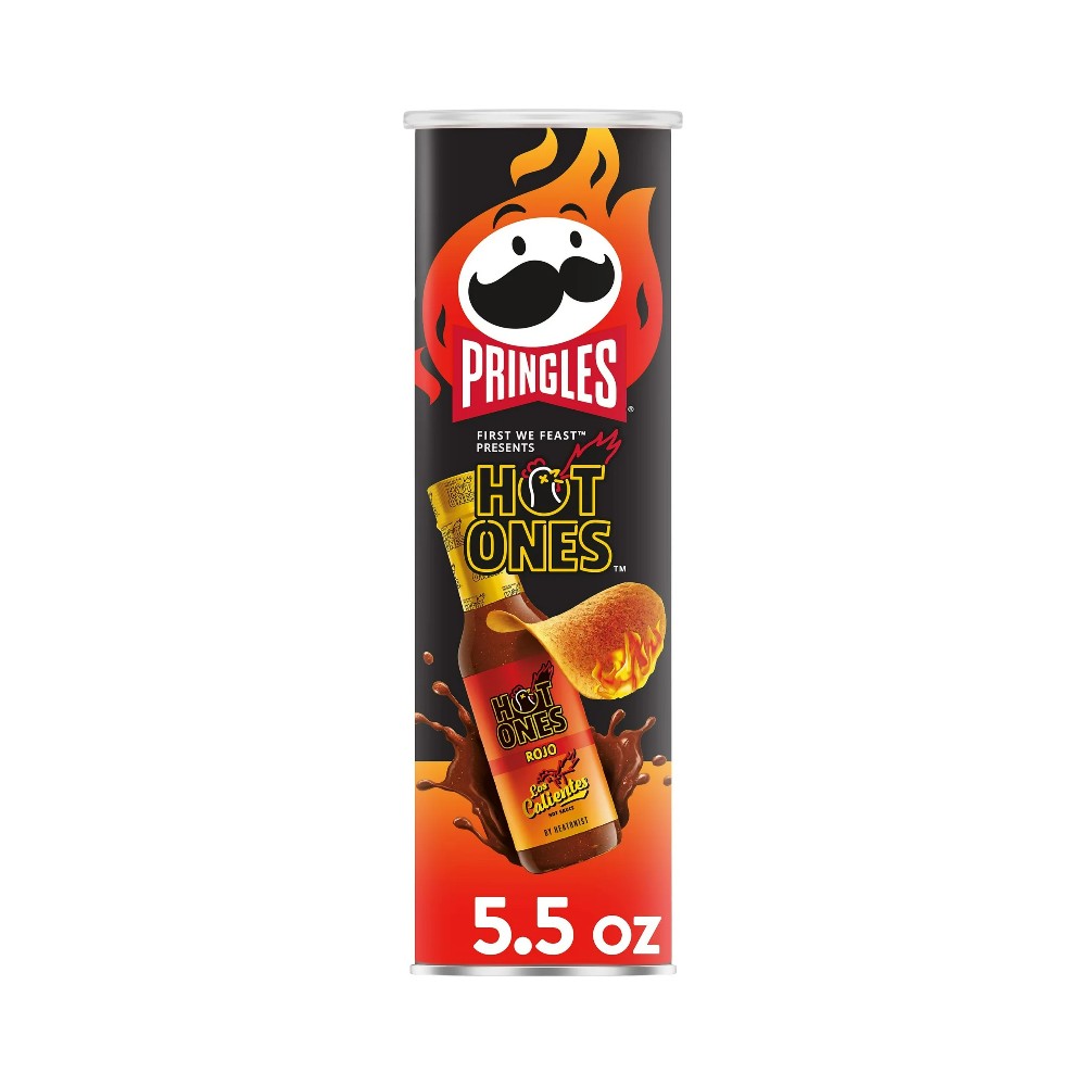 Pringles Hot Ones Los Calientes Rojo Potato Crisps Chips 5.5oz (156g)