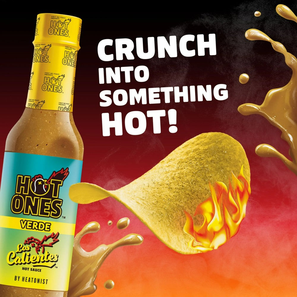 Pringles Hot Ones Los Calientes Verde Potato Crisps Chips 5.5oz (156g)