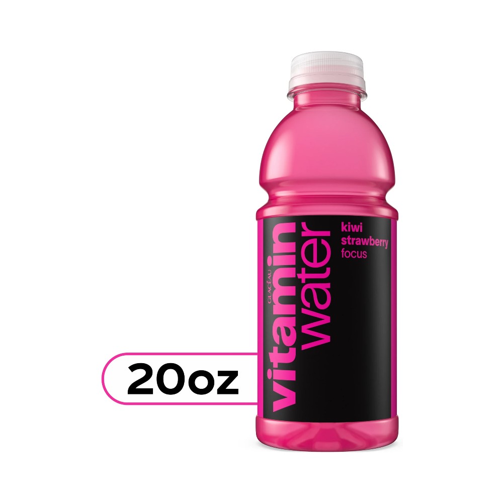 vitamin water Focus Kiwi Strawberry Flavored Water Beverage, 20oz (591ml) Bottle