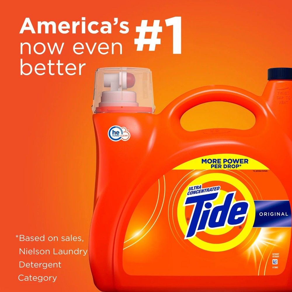Tide Ultra Concentrated Liquid Laundry Detergent, Original, 146 Wash 4.82L