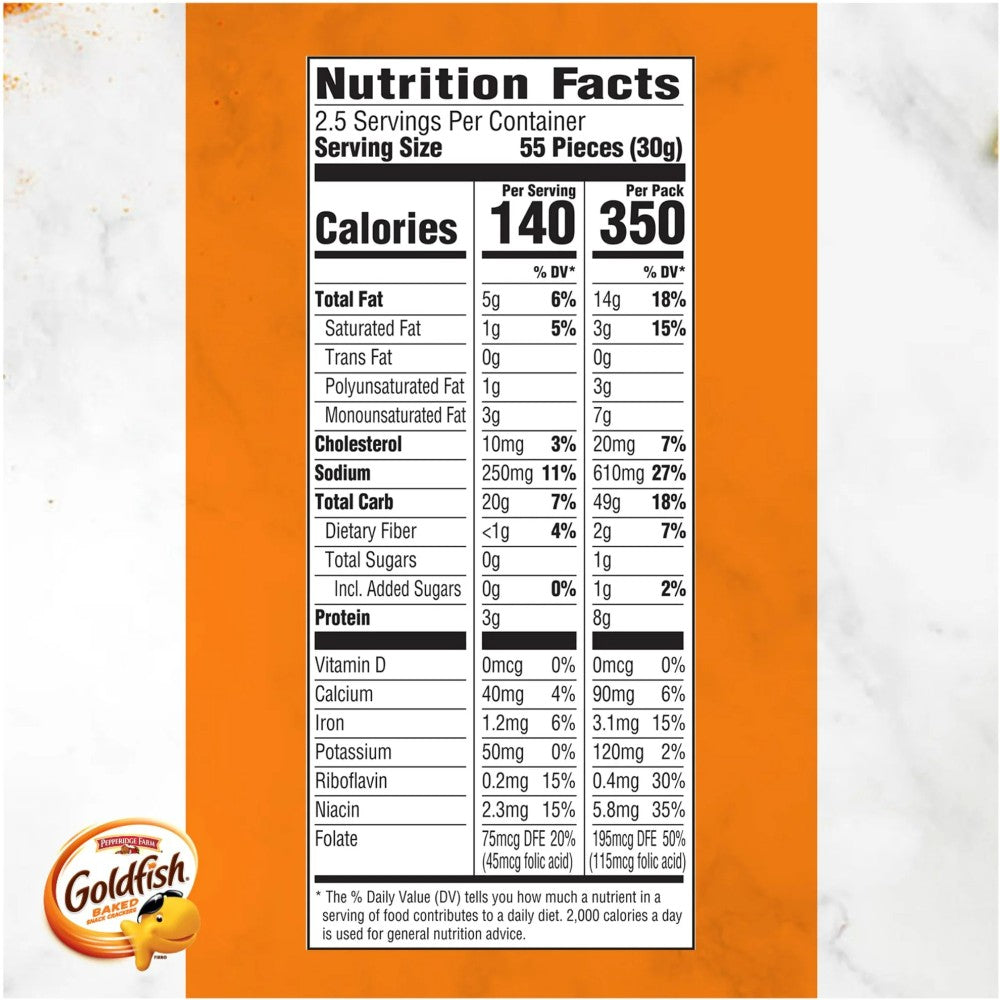 Pepperidge Farm Goldfish Cheddar Crackers 2.65oz (75g) Best Before 27/07/2025