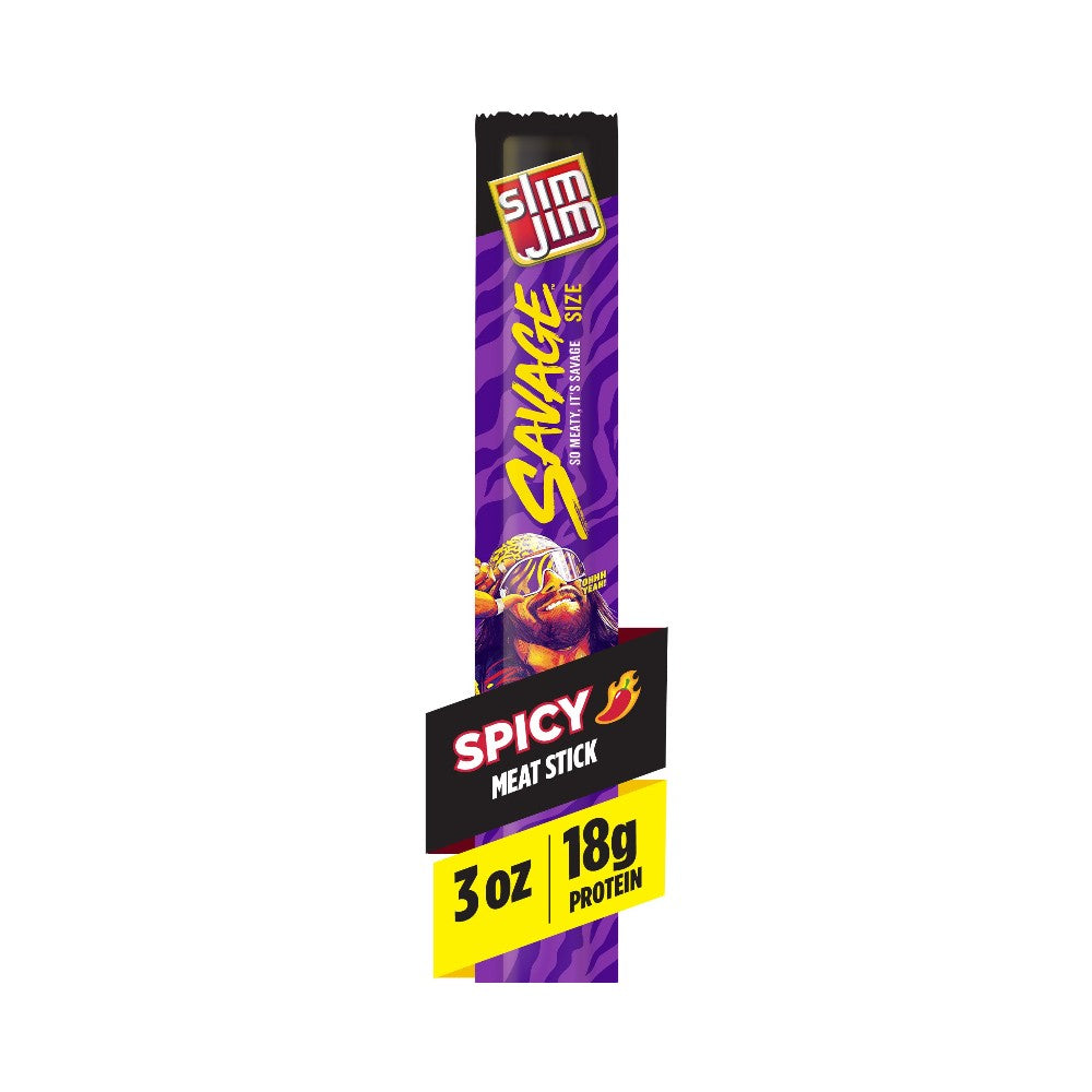 Slim Jim Savage Smoked Meat Sticks Spicy Flavour - 3oz (85g)