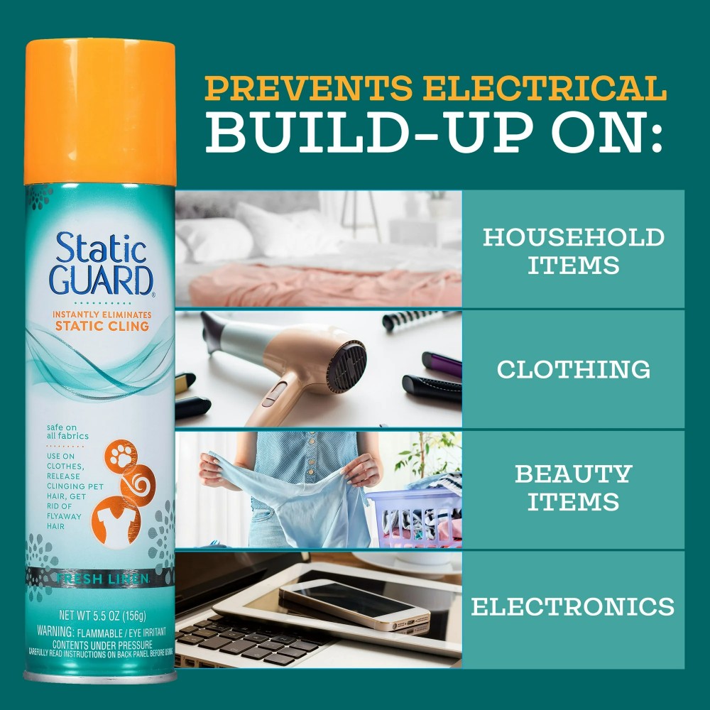 Static Guard Anti-Static Spray Fresh Linen 5.5oz (156g)