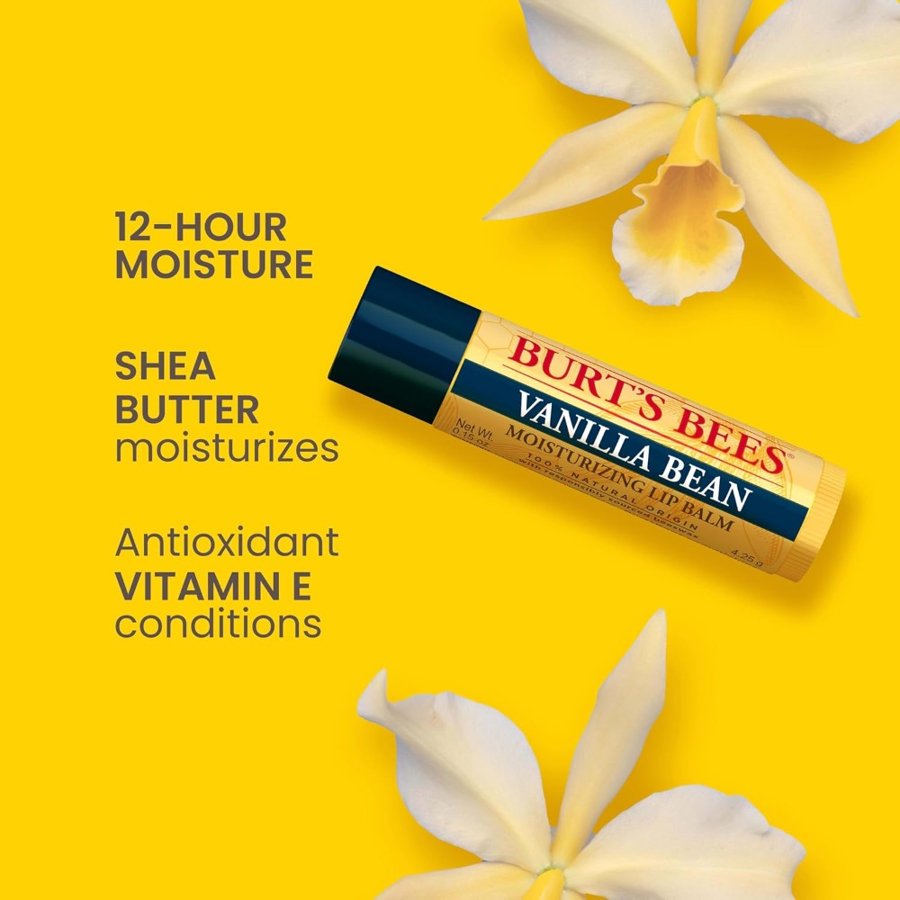Burt's Bees Vanilla Bean Moisturizing Lip Balm 2x0.15oz (4.25g)