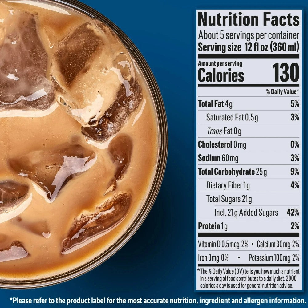 Coffee Mate Iced Coffee French Vanilla Flavored Iced Coffee Non-Dairy Ready to Drink 50oz (1.47L)