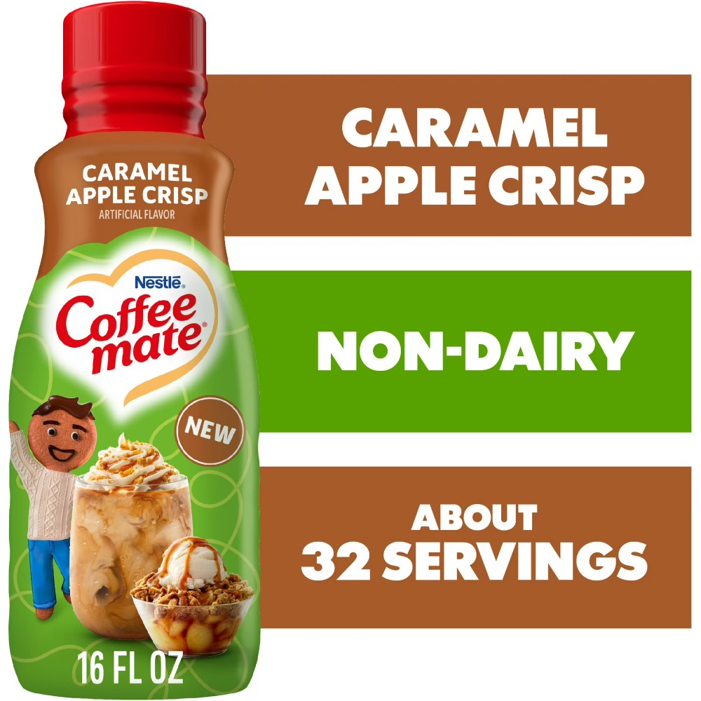 Coffee Mate Caramel Apple Crisp Liquid Non-Dairy Coffee Creamer 16oz (473ml)