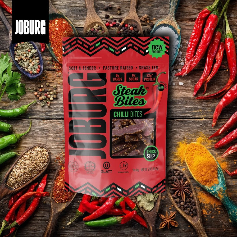 JoBurg Chilli Bites Steak Slices South African Traditional Biltong 2oz (56.7g)