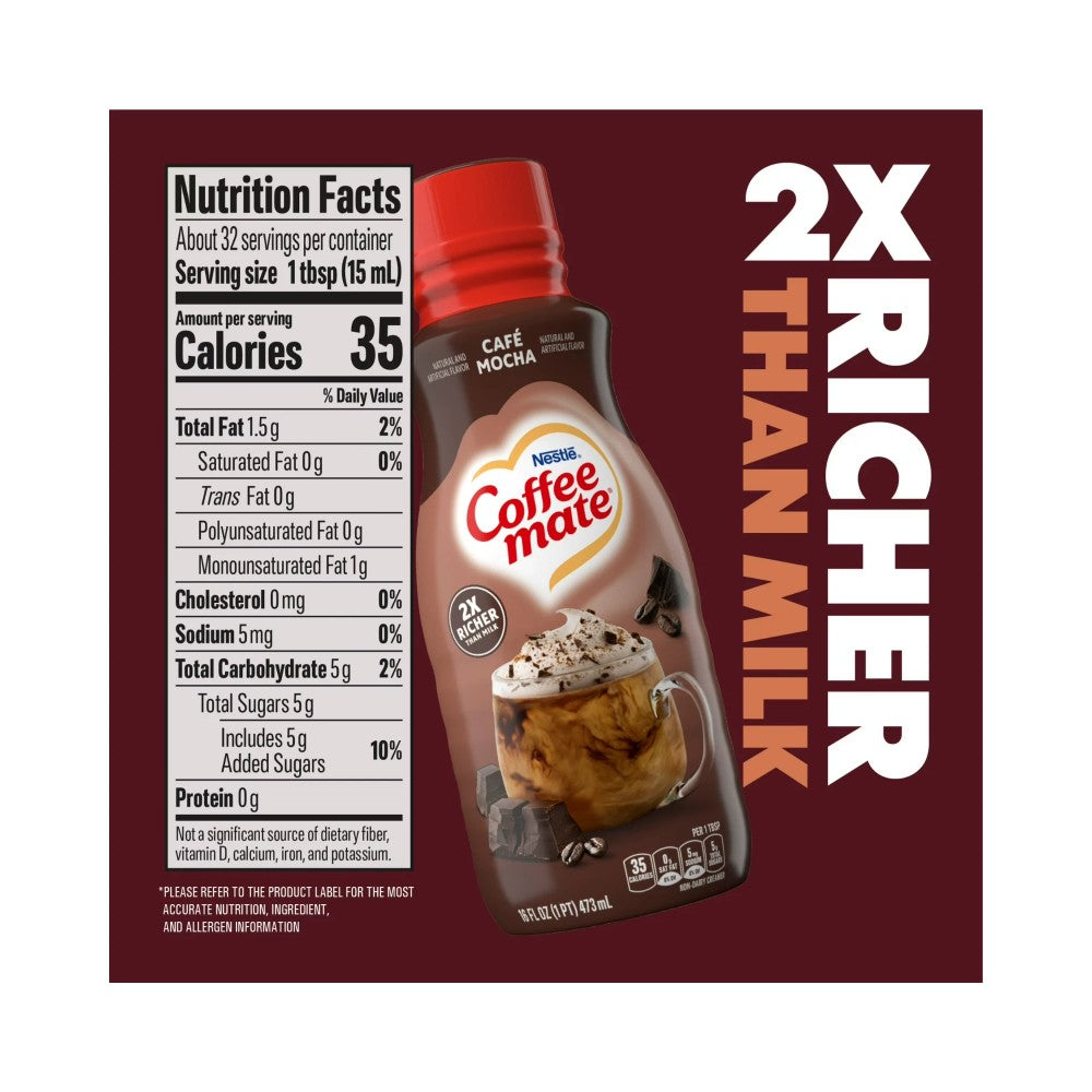 Coffee Mate Cafe Mocha Creamer 16oz - (473ml)