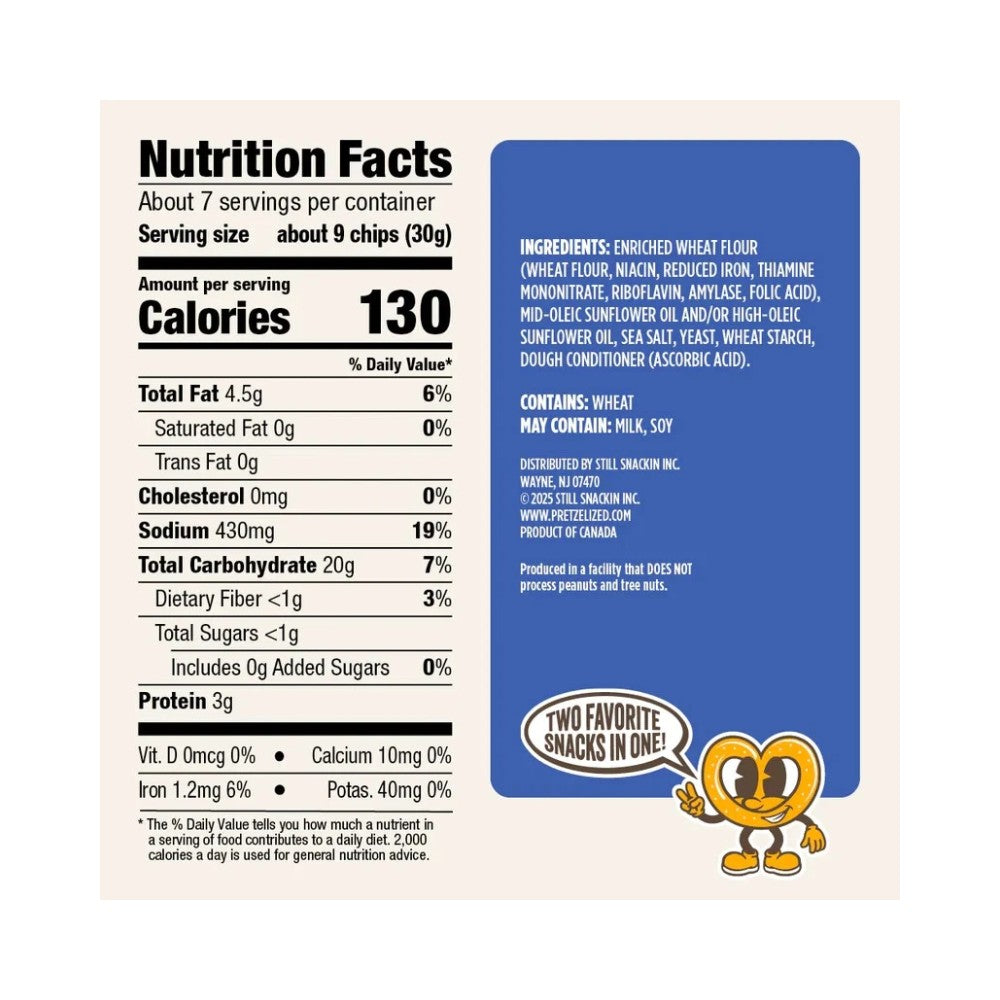 Pretzelized Pretzel Pita Chips Sea Salt 7oz (198g)