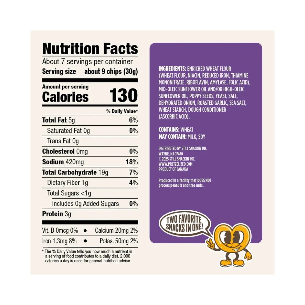 Pretzelized Pretzel Pita Chips Everything 7oz (198g)