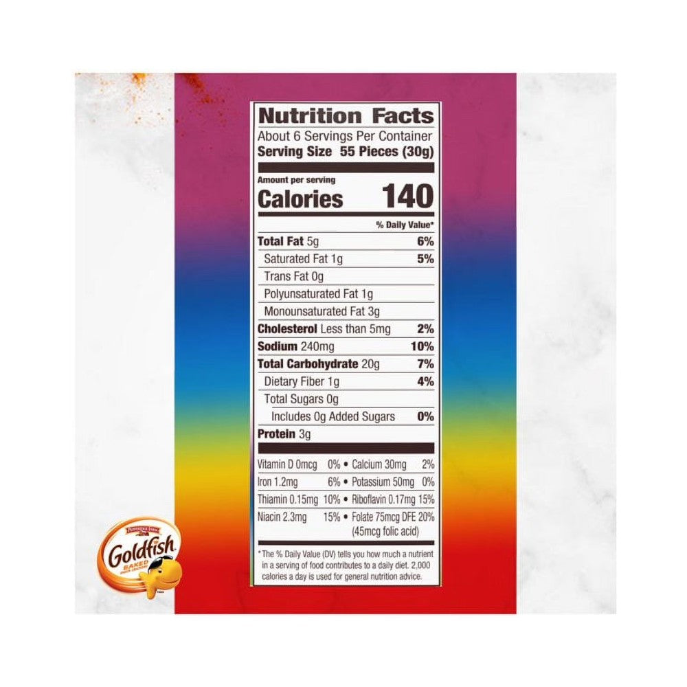 Pep Farm Goldfish Colours Cheddar Crackers 6.6oz (187g)