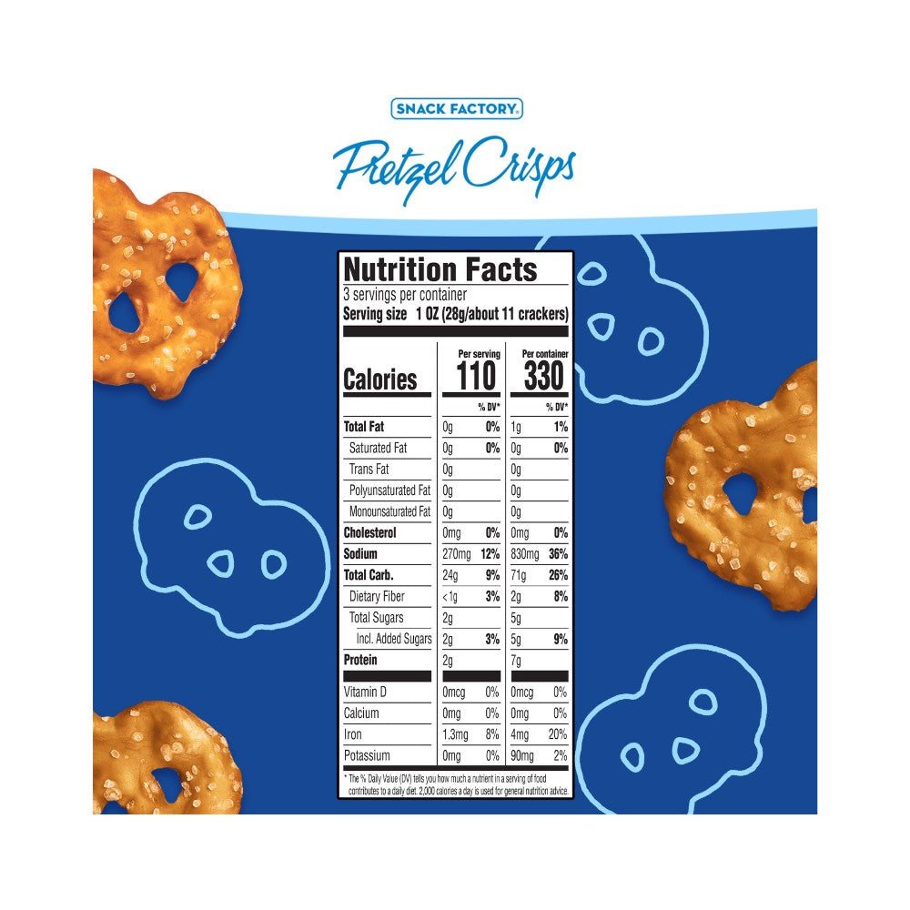 Snack Factory Pretzel Crisps Original 3oz (85g)