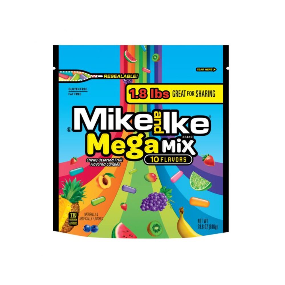 Mike & Ike Mega Mix Stand Up Bag 28.8oz (816g)
