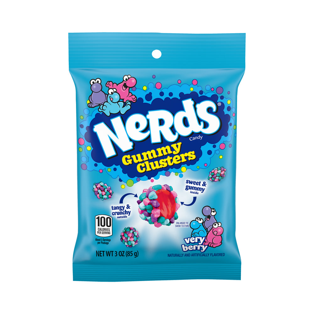 Nerds Verry Berry Gummy Clusters Peg Bag 3oz (85g)